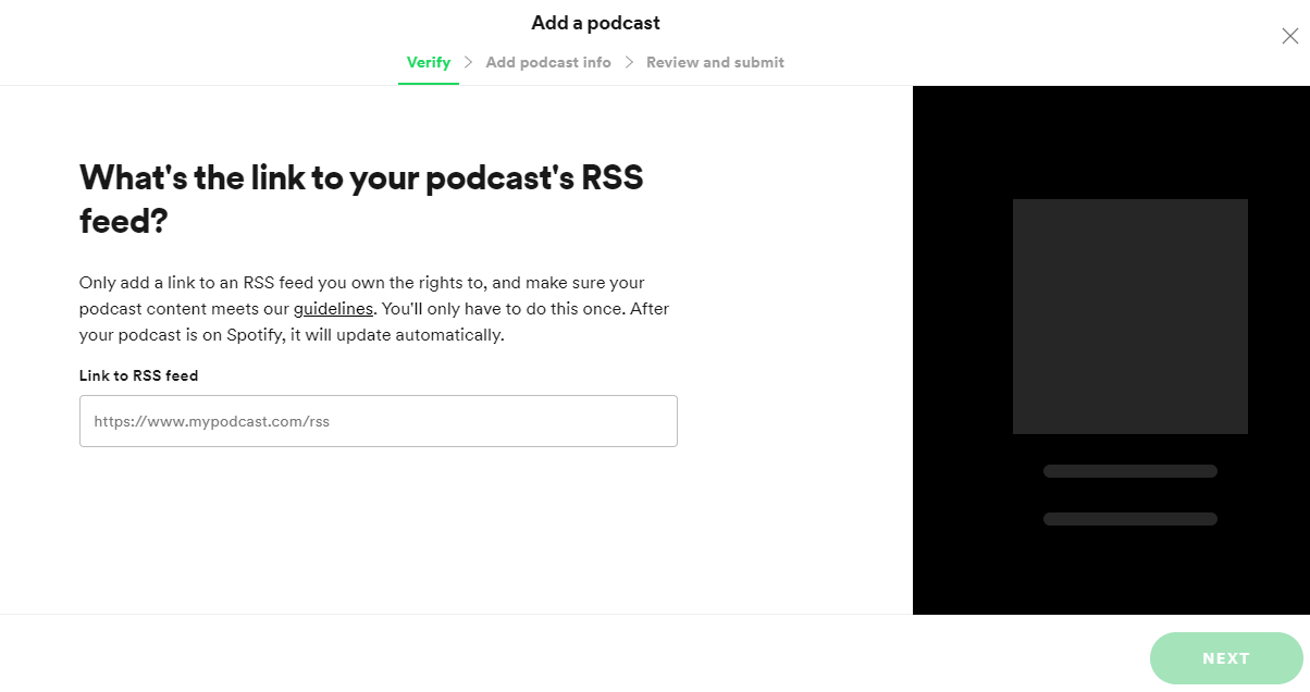 How to upload a podcast on Spotify?