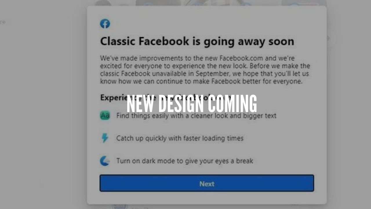 Photo of Old School Facebook Design To Disappear Forever From Web